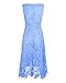KIMILILY Women's Elegant Cocktail Bridesmaid Lace Dress Wedding Guest Dress V Neck Sleeveless