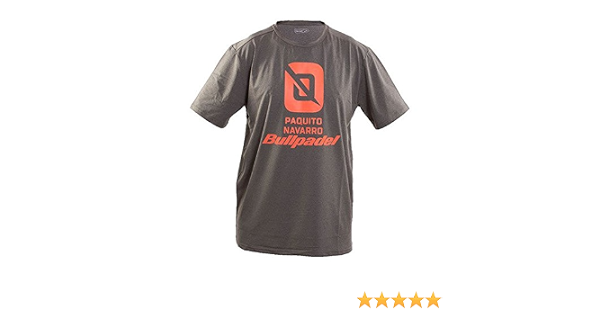 Bull Padel - Camiseta de manga corta con el estampado “Paquito Navarro;  Bullpadel”, gris, Medium : Amazon.es: Ropa