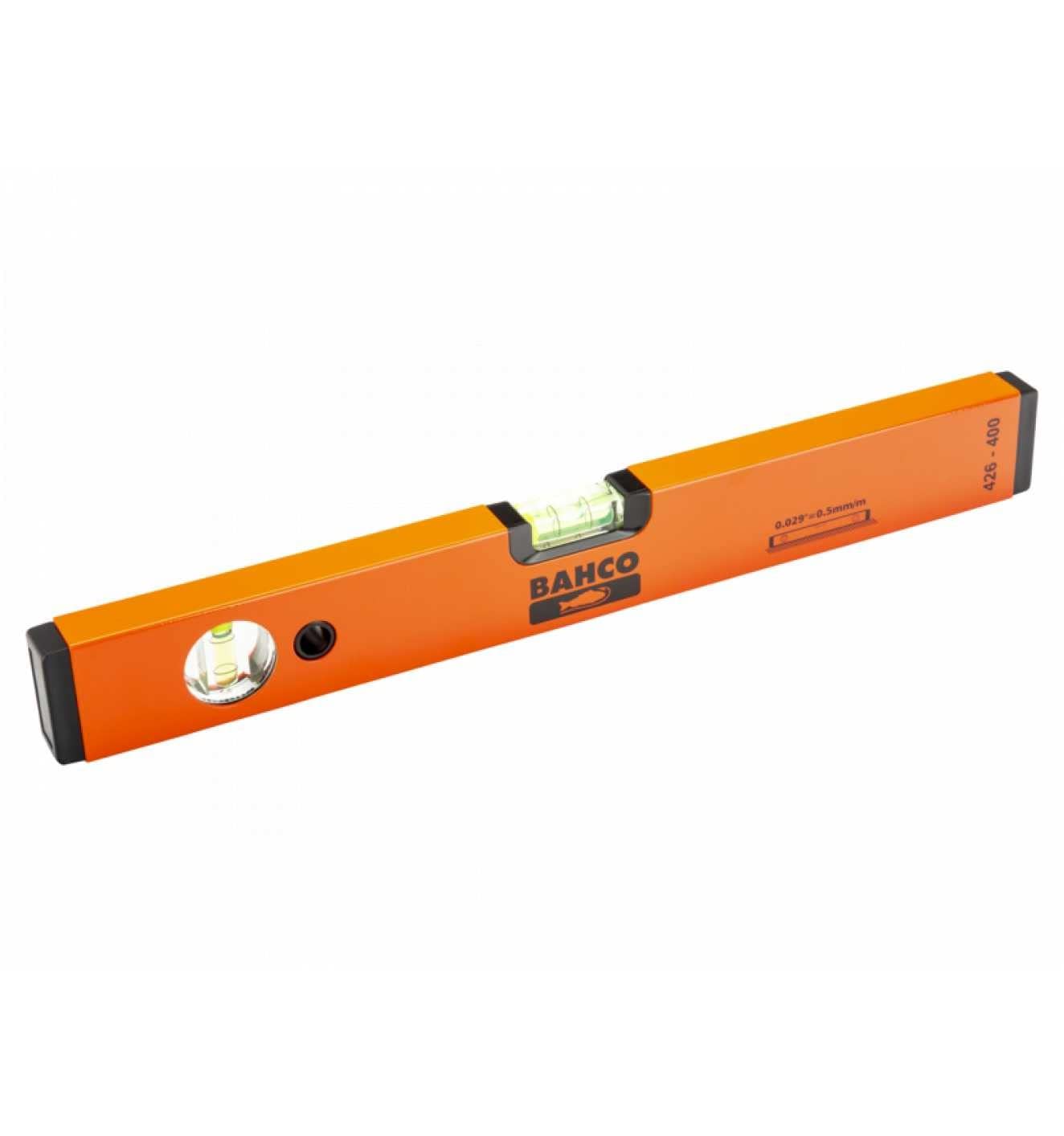 Bahco 426-1200 Spirit Level with 3 Vials Precision, Orange/Black, 1200 mm