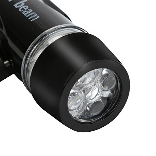 Dartphew Bike Accessories,Outdoor Durable Portable Super Bright LED Bicycle Light Night Ride Safe Cycling Waterproof Light 3 Modes For Outdoor Hiking Camping Hunting Fishing Cycling Running (Black) - Thumbnail 3