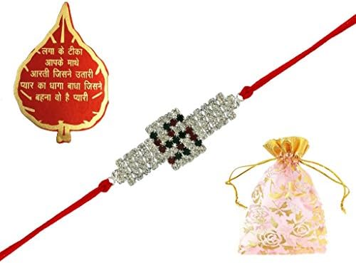 Ammvi Creations Embellished Swastik Indian Rakhi for Brother