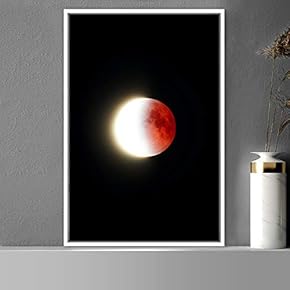 signwin Framed Canvas Wall Art Moon Astronomy &...