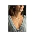 Y Necklace Dainty Disc Pendant Necklace CZ Long Lariat Chain Jewelry For Women (silver)