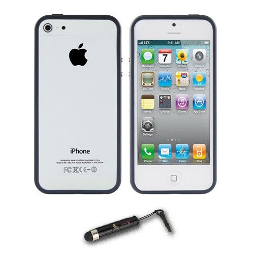 iPhone 5 Black TPU Bumper Case with Metal Button + Universal Touch Screen Stylus Pen" to "Black TPU Bumper Case with Metal Button for iPhone5