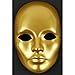 Mask-It MaskIT 8.5-Inch Full Gold Painted Mask with Black Elastic Cord