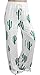 ezShe Women's Cotton Pajama Lounge Pants Loose Palazzo Pj Wide Leg Sleepwear, Cactus M