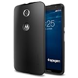 Spigen Thin Fit Nexus 6 Case with SF Coated Non Slip Matte Surface for Excellent Grip for Google Nexus 6 2014 - Smooth Black