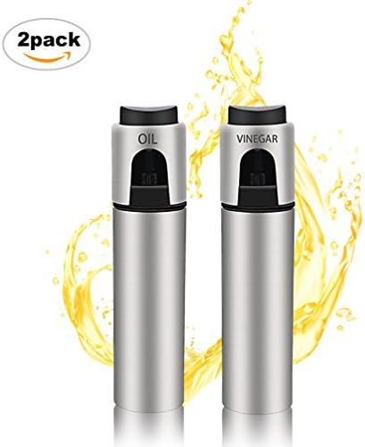 Olive Oil Dispenser Sprayer Stainless Steel BBQ Spray Bottle Kitchen Vinegar Spraying 2 Pack