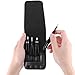 EKKONG Tweezers Set,4 Pieces Precision Eyebrow Stainless Steel Tweezers Kit,Hair Removal Tweezer,Removal of Eyebrow and Facial Hair(Black)