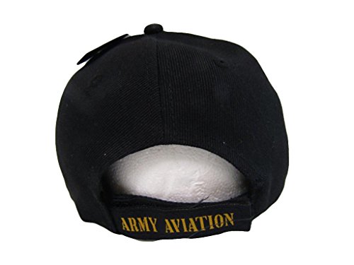 U.S. Army Aviation Division Shadow Black Embroidered Cap Hat