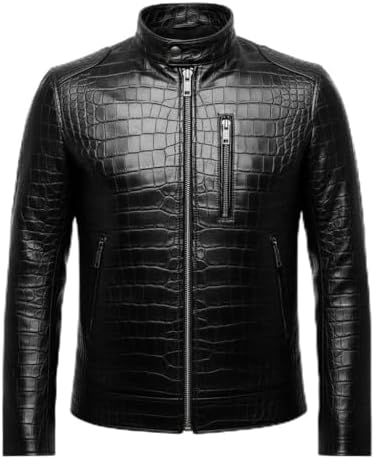 Amazon.com: Deja Exe Men's Genuine Leather Crocodile Embossed