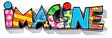 Romero Britto Miniature Table Decor Word, Imagine