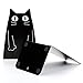 Fasmov Cartoon Cat Bookends Nonskid Bookend,1 Pair (Black)