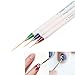 Sankuwen 3PCs Nail Art Design Set Dotting Painting Drawing Brush Pen Tools