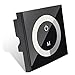 RGBZONE DC12V-24V 8A Wall-mounted Touch Panel Brightness Adjustable Dimmer for Single Color LED Light Strip, Black