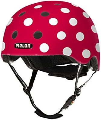 Melon Dotty Helmet, White, Matte Finish, Small, 46 - 52cm / 18.25 - 20.5in Head Size