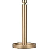 Ivilon Countertop Paper Towel Stand - Steady and Easy Tear - Fits All Paper Towel Rolls - Warm Gold