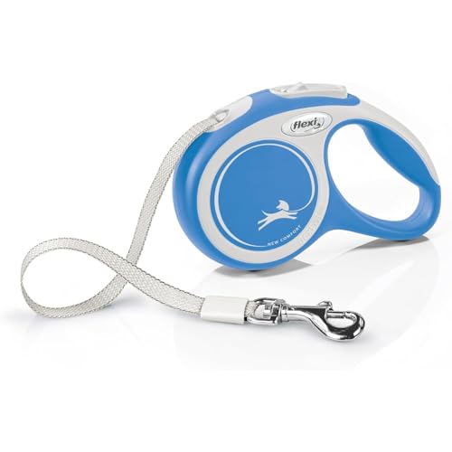 FLEXI® Comfort XS Tape Retractable Dog Leash (Blue)-10 ft for Extra Small, Tiny…