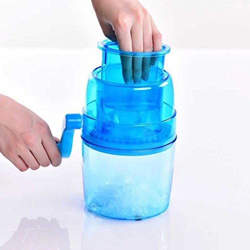 Manual Hand Ice Crusher Grinder Fast Ice Breaker Shaver Kids Ice Cube Chipper Maker with Crank for Liquid Dessert Slushies Ice Cream Beverage Bar - Thumbnail 3