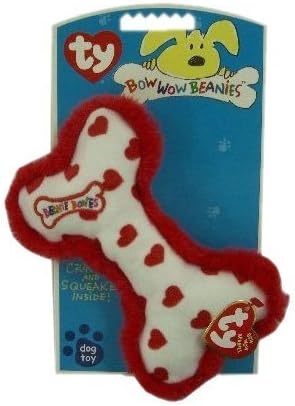 Bow Wow Beanies Ty Hearts Bone Dog Toy