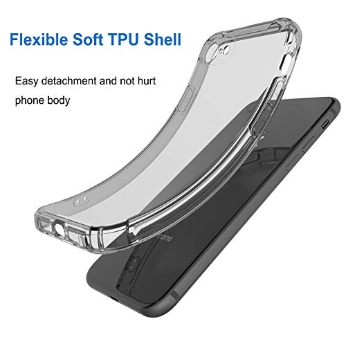 Weuiean Clear Case Compatible with iPhone 7/ iPhone 8, Shockproof Drop Protection Seethrough Case Gaming Style Case Flexible Soft Silicone Bumper Protective Case for iPhone 7/8 4.7 inch - Grey