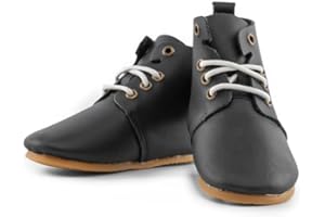 Piper Finn High Top Oxford Kids Shoes Girls & Boys Dress Shoes Girls' & Boys' Oxfords Ankle Toddler Boots with Waxed Leather, Cotton Laces, Cushioned Insoles & Nonskid Rubber Soles