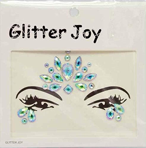 Glitter Joy Face Gems Temporary Tattoo - Jewel Diamante Bindi Fusion Headpiece - Body Jewellery Art (Glitter Joy Face Jewels GJ 15)