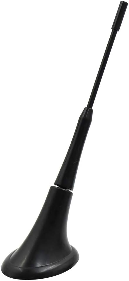 X AUTOHAUX Car Black Plastic Self Adhesive Base Decorative Dummy Antenna Aerial, 8.27"x2.52"x1.81"
