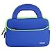 7-8 inch Tablet Sleeve, Evecase 7~8 inch Tablet Ultra-Portable Neoprene Zipper Carrying Sleeve Case Bag with Accessory Pocket - Blue/Green
