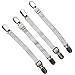 My Perfect Dreams Adjustable Bed Fitted Sheet Straps Fasteners Suspenders Clips Grippers Set of 4 - White