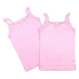 Kid U Not By Brix Turkish Cotton Pink Pointelle Toddler and Girls 2 Pk. Camisoles. (11/13 years)