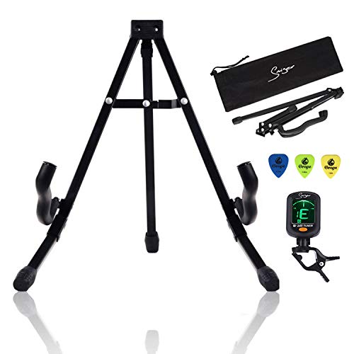 Foldable Guitar Stand with Bag A Frame Stands for Acoustic Electric Guitars Light Weight Mini