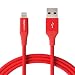 AmazonBasics Lightning to USB A Cable, Advanced Collection, MFi Certified iPhone Charger, Red, 6 Foot primary