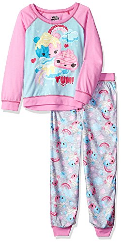 Num Noms Big Girls' Scented 2 Piece Sleepwear Set, Pink, Medium