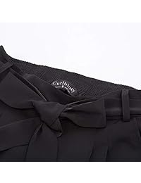 Pantalones de corte holgado con cintura elástica y bolsillos para dama