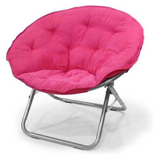 Mainstays Faux-Fur Saucer Chair, (Pink) Mainstays Faux-Fur Saucer Chair, (Pink)