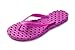 Chazzi Womens Cheese Style Thong Beach Sandal Flipflops in 4 Neon Bright Colors Purple 8