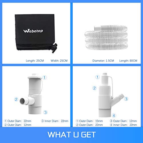 CPAP Hose Adatper Universal T Shape Adapter for All CPAP Tubes Connect with All Kinds of CPAP Cleaner Snug Fit for Heated Hose Airmini Hose with Sanitizing Bag and Mini Hose