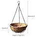 HOUSWOUKER Hanging Planter Hanging Flower Basket 2Pack with Coco Coir Liner Metal Chain 12inch Round Wire Plant Growers Holder Flower Pots Hanger for Indoor Outdoor Garden Porch Decoration