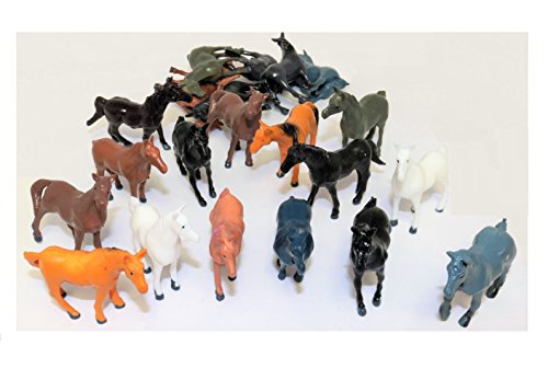 Horse Figurines (24 Pieces) Plastic. Size: 2 1/4" - Horses Figures