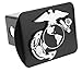 US Marine Corps USMC EGA 3D Chrome Emblem on Black Trailer Metal Hitch Cover Fits 2