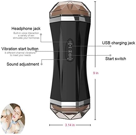 XKIVB Doll MǎssǎgerVǐbrātǐon 2 in 1 Mute Automatic 8 Frequency Mode, Men's Racing Toys Can Be Plugged Into Headphones, Fitness Training