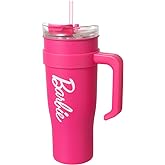 MINISO Barbie Tumbler with Handle and Straw 54 oz | Cup Holder Compatible for Travel | Insulated Stainless Steel Cup | BPA-Free | Thermos for Girls Women and Barbie Fan