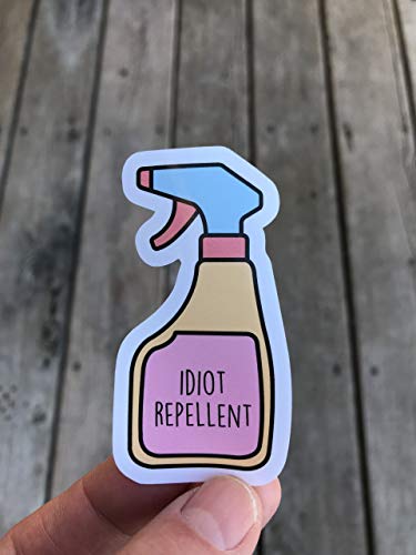 Idiot Repellent Sticker - Phone sticker - Word Sticker - Funny Sticker - Laptop sticker - Glossy finish