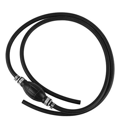 3/8" Outboard Fuel Line Outboard Motor Gas Line Marine Boat Fuel Hose Line Assembly with Primer Bulb Steel Hose Clamps for Motor RVs 6FT