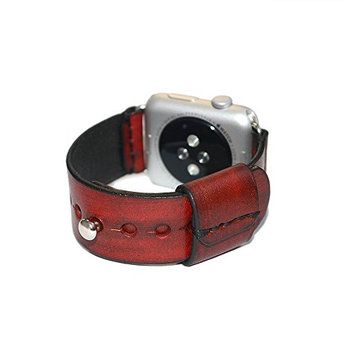 Genuine Leather Apple Watch Band 38mm - 42mm / Apple Watch Strap Accessories, Lugs Adapter, iWatch Band Gold, iWatch Strap - Thumbnail 3