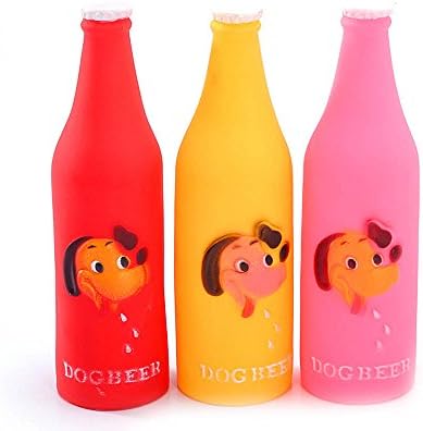 Winwin,Friendly Vinyl Beer Bottle Shape Chew Toy,Must-have for Puppies,Sounded Pet Toy for Any Kinds of Dogs 2/3-Pack