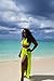 Kisscynest Women's Halter Neck Cut Out Three Piece Swimsuit Coverup 3 Pcs High Waisted Bikini Sets Swimwear Light Green M