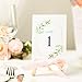 Rustic Greenery Wedding Table Numbers, 1-25, Centerpiece Decorations, Double Sided 4x6 Greenery Geo Style Design, Numbers 1-25 & Head Table Card Included