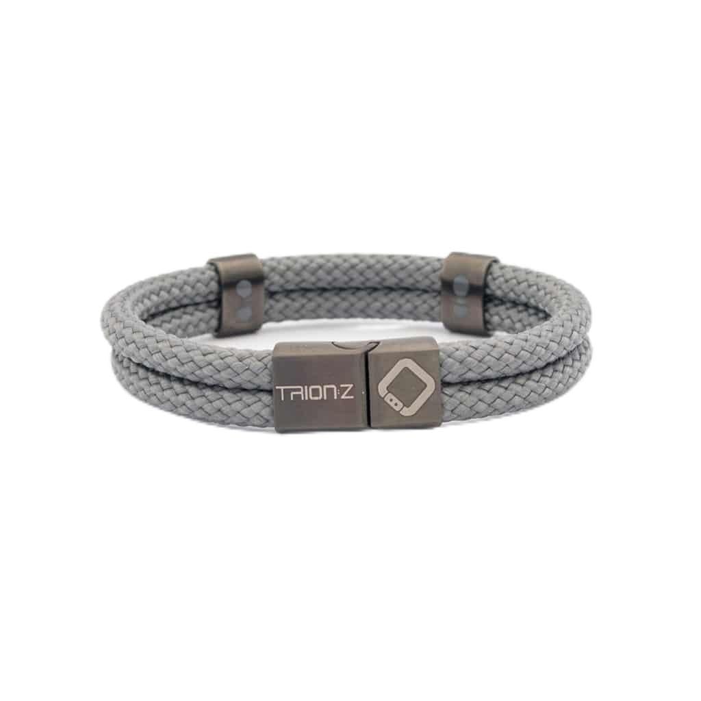 Trion:Z Zen Loop Duo Bracelets for Men and Women - Unisex Wristband (Large, Charcoal) — image 1